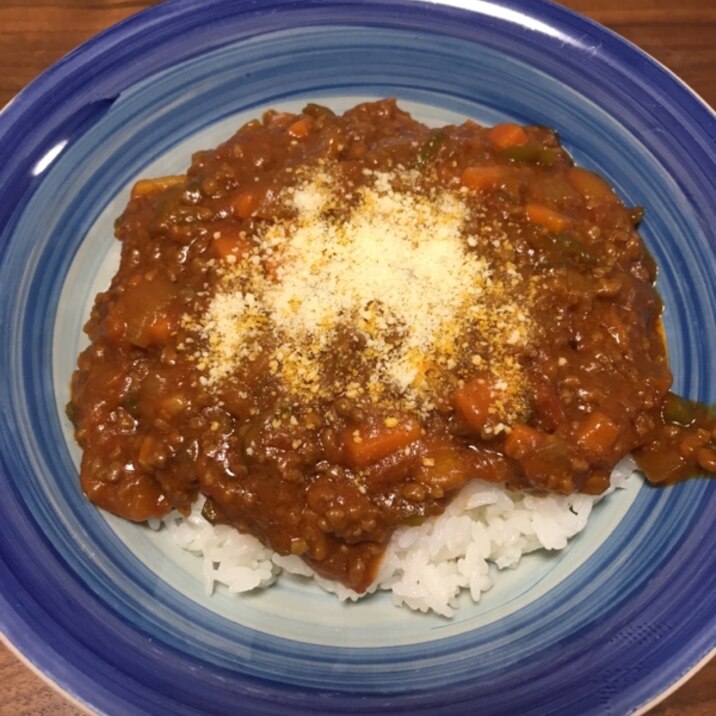 激ウマ！トマト缶とカレールーを使ったキーマカレー！